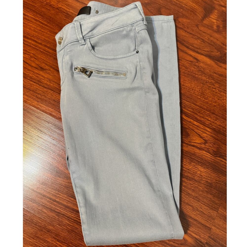 Barbara Bui Light Grey Low-Rise Skinny Biker Jeans - Size 30 (EUC) - Picture 7 of 7